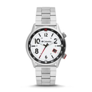 utbacker Watch: White Dial/Stainless Steel