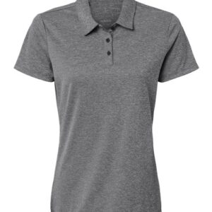 Adidas - Women's Heathered Polo - Black Melange - SKU SS-08453