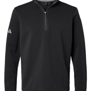 Adidas - Men's Spacer Quarter-Zip Pullover - Black - SKU SS-08953