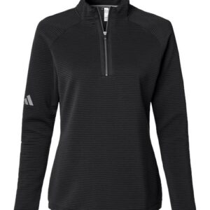 Adidas - Women's Spacer Quarter-Zip Pullover - Black - SKU SS-09053