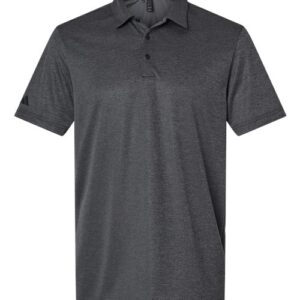 Adidas - Men's Space Dyed Polo - Black Melange - SKU SS-55553