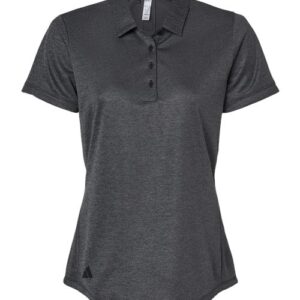 Adidas - Women's Space Dyed Polo - Black Melange - SKU SS-55653