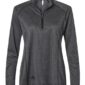 Adidas - Women's Space Dyed Quarter-Zip Pullover - Black Melange - SKU SS-55853