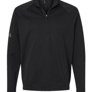 Adidas - Men's Club Quarter-Zip Pullover - Black - SKU SS-09753