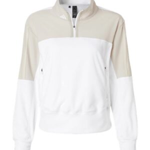 Adidas - Women's Fleece Quarter-Zip Pullover - Alumina - SKU SS-09953