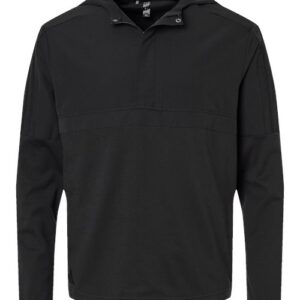 Adidas - Men's Half-Zip Hooded Anorak - Black - SKU SS-10053