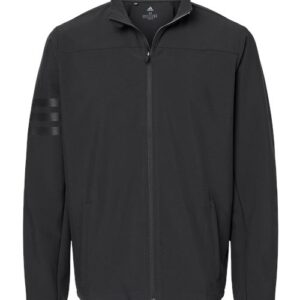 Adidas - Men's Wind Resistant Full-Zip Jacket - Black/ Black - SKU SS-01253