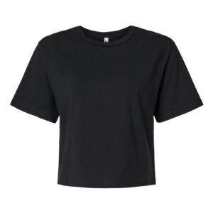 American Apparel - Women's Fine Jersey Boxy Tee - Black - SKU SS-02427