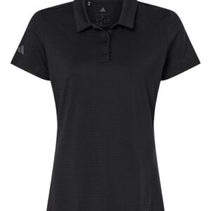 Adidas - Women's Textured Stripe Polo - Black - SKU SS-11553