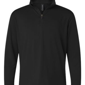 AllPro - Youth Pro-Lock Performance Quarter-Zip Pullover - Black - SKU SS-01396