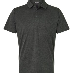 AllPro - Men's Pro-Lock Performance Mélange Polo - Black Melange - SKU SS-01696