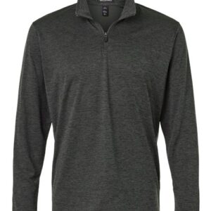 AllPro - Men's Pro-Lock Performance Mélange Quarter-Zip Pullover - Black Melange - SKU SS-01596