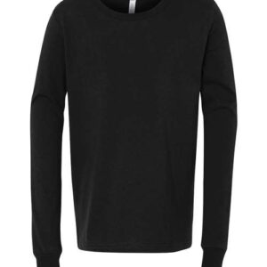 BELLA + CANVAS - Youth Jersey Long Sleeve Tee - Black - SKU SS-15606