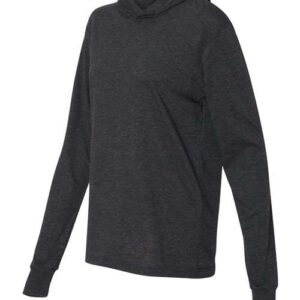 BELLA + CANVAS - Unisex Jersey Hooded Long Sleeve Tee - Charcoal Black Triblend - SKU SS-82006 - photo 2