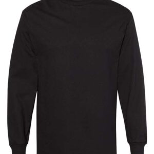 American Apparel - Unisex Heavyweight Cotton Long Sleeve Tee - Black - SKU SS-13027