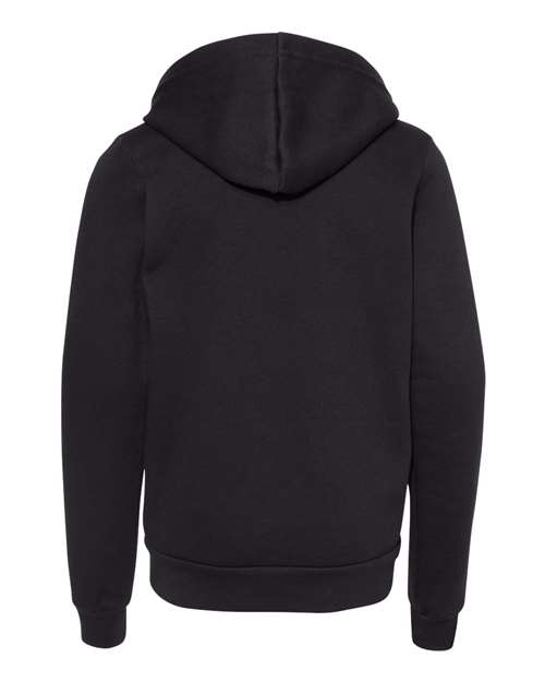 BELLA + CANVAS - Youth Sponge Fleece Full-Zip Hoodie Sweatshirt - Black - SKU SS-26906 - photo 2