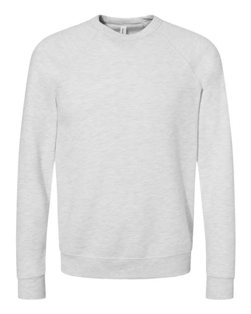 BELLA + CANVAS - Unisex Sponge Fleece Raglan Crewneck Sweatshirt - Ash - SKU SS-85106