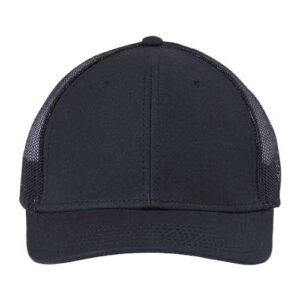 Atlantis Headwear - Sustainable Recy Three Trucker Cap - Black/ Black - SKU SS-79295
